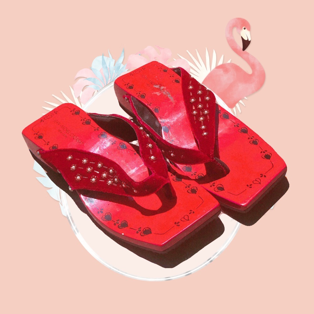 Wooden clog sandal